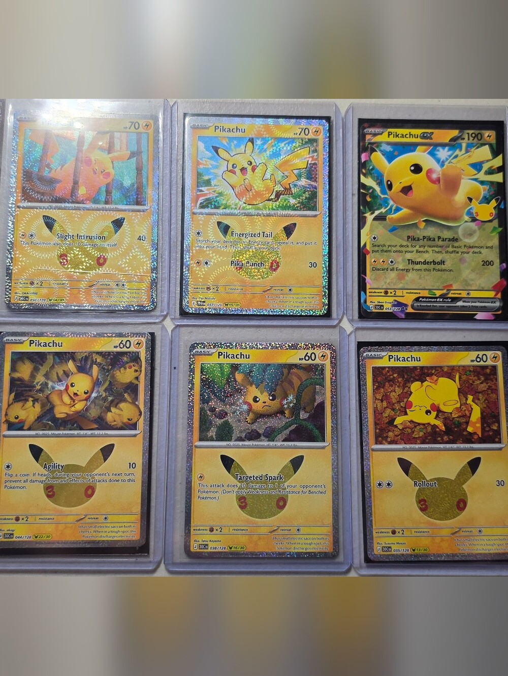 X6 Pikachu Collectible Trading Card - Yellow Holofoil 30th ANNIVERSARY